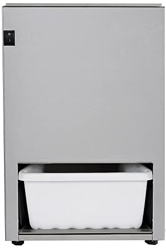 MBH - Triturador de hielo industrial TR5 INOX para hostelería. Picadora de hielo profesional de acero inoxidable con almacenaje de 5 Kg para bar y restaurante.