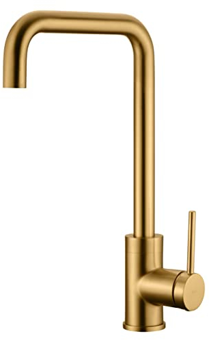 ALMACEN DE LA CASA Grifo de Cocina Monomando | Modelo LOIRA | Color Oro | Acabado Oro cepillado | [ IMEX® ]