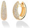 Jenosy Gold Waterdrop Creolen Ohrringe: 18K Vergoldet, Zirkonia, Hypoallergen, 16MM, Unisex, Casual