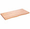 vidaXL Comptoir de Salle de Bain, Dessus d'Armoire avec Bord Vivant, Plan de Travail de Toilette, Marron Clair 100x50x(2-4) cm Bois Traité