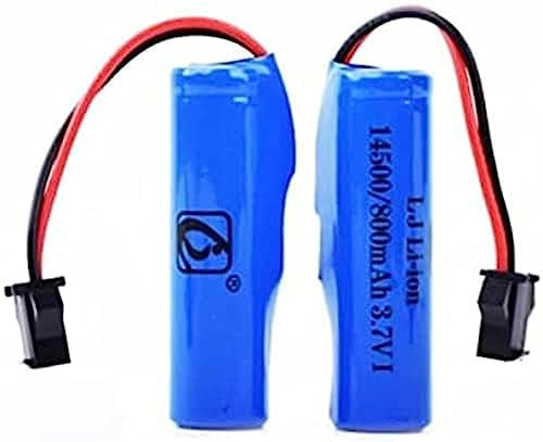 3.7v 800mah 14500 Li-ION Battery, Rechargeable With Sm-2p Plug For C2 D828 Accessories,2pcs
