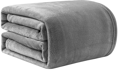 Good Nite Plaid Coperta Pile Singolo 130 * 150 cm - Coperta Plaid Super Morbida, Coperta Calda Invernale, per Plaid Divano, Copriletto, Grigio