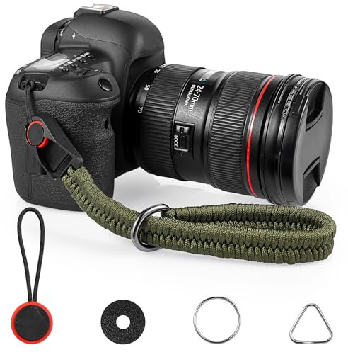 Andibro Quick Release Camera Wrist Strap - Nylon Hand Strap with Quick Connector for DSLR & Mirrorless Cameras (Green)