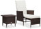 Genérico Wenjinqi-310232 Gartenmöbel-Set mit Kissen, PE-Rattan, Braun, 2-teilig