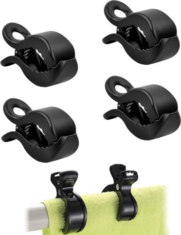 4 Piezas pinzas carro bebe, Pinzas para Cochecito Universales, Clips Ganchos Cochecito, Clip de Mantas, Clips de Sujeción para Carritos, Gran Apertura, para Asegurar Toallas, Juguetes, Ropa