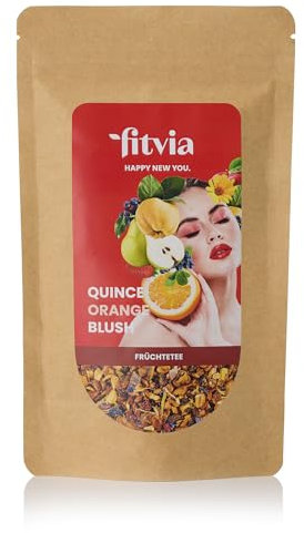 fitvia Früchtetee Quince Orange Blush 100 g – Loser Tee mit Quitte, Orange, Granatapfel, Orangenblüten & Ringelblumen, echte Fruchtstücke, ohne Zuckerzusatz, aromatisch & belebend