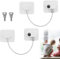 2 Pcs kinder sicherheit fenster,child window safety lock,kinder fenstersicherung,Fenster Sicherungen Kinder Ohne Bohren für Fenster Kühlschrank Schrank Türen, Autofenster,Sicherheitsschloss(Weiß)
