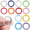 12 Stück Runde Karabinerhaken,Mabor Bunter Metall Karabiner Rund 24mm Schlüsselring Federspaltringe Schlüsselanhänger Ringe Mini Karabinerhaken Zinklegierung für Bastelarbeiten DIY Taschenzubehör