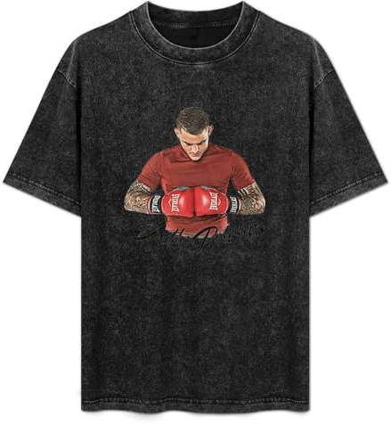 Dustin Poirier Fighter Mens Black T-Shirt Graphic Tee Printed Unisex Shirt L