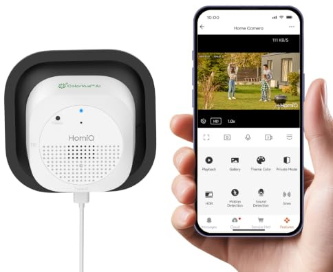 HomiQ 3MP 2K Überwachungskamera Innen mit Nachtsicht für die Fenstermontage | Fensterkamera Innen mit Halterung, 2,4G&5GHz WiFi, Ohne Bohren für Mietwohnungen, Blick nach draußen, 24/7 Aufnahme