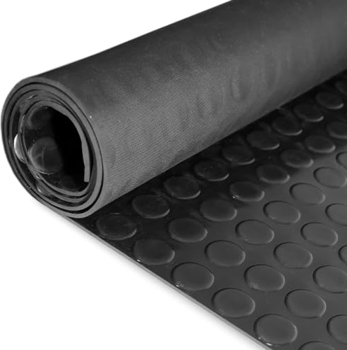 Gummimatte Schutzmatte Noppenmatte Bodenmatte mit Noppen Gummiläufer 120cm Breit 3mm stark Schwarz 230 x 120cm