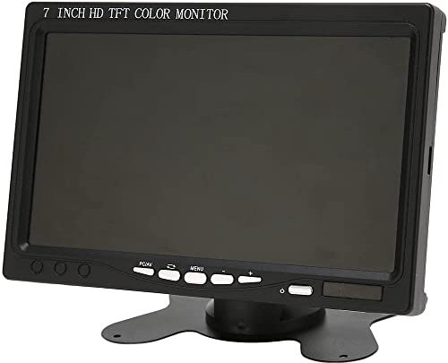 Vetrineinrete® Monitor lcd 7 ingresso HDMI e VGA a colori per telecamera videosorveglianza 2 ingressi video per auto poggiatesta macchina casa camper 7 pollici con connessione rca VD-737 HDMI C24