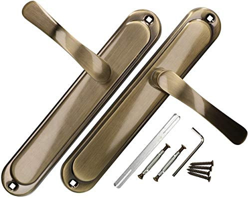 KOTARBAU Türdrücker Blindschild Türgriff Patin Türbeschlag Türklinke Drückergarnitur Langschild Türdrückergarnitur Innentür Außentür Handgriff Torbeschlag