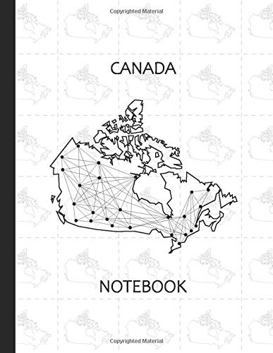 CANADA Notebook: Classic Lined Notebook/Journal - Canada Geometric Map (Geometric Maps Collection)