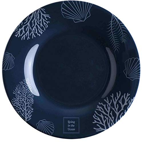 Marine Business Dessertteller, Melamin, 20cm, Navy Weiss - Serie Living einzeln