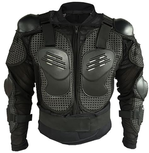Giacca Moto Corpo Armatura Indumenti di Protezione Completa Moto Professionale Sportivo per Donna Uomo Adulto Spina Dorsale Tuta da Motociclista Protezione Toracica per Spalla Clothes,L
