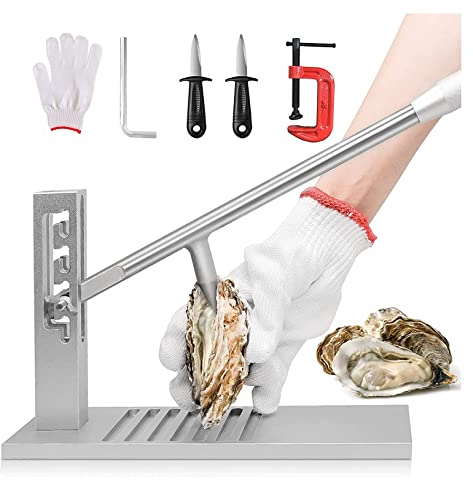 Buttwo Oyster Opener Set en acier inoxydable, ouvreur d'huîtres professionnel, outil à fruits de mer pour les ménages de restaurant et les barbecues.