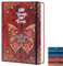 Liniertes Tagebuch Notizbuch, B5 3D Schmetterling geprägtes Hardcover Schreib-Tagebuch mit elastischem Verschlussband, 192 Seiten liniertes Papier für Schule, Büro, Zuhause, 22,9 x 17,5 cm (rot)
