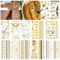 12 Feuilles Tatouages Éphémères Métalliques, Autocollants De Tatouage Ephémère Doré, Tattoos Imperméables Autocollants, Geeignet Für Körperkunst Für Kinder Und Erwachsene