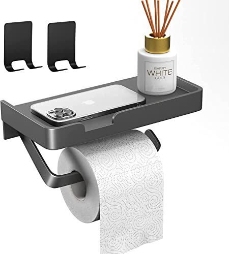 Porte-Papier Toilette avec étagère et Rangement - Porte-Serviettes en Bambou