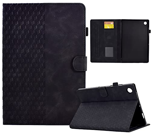 CASAFUNY Hülle für Samsung Galaxy Tab A8 10,5(SM-X200/SM-X205/SM-X207), PU Leder Tablette Schützhülle Multi-Winkel Ständer Cover Case mit Auto Schlaf/Wach für Samsung Galaxy Tab A8 2022/2021, Schwarz