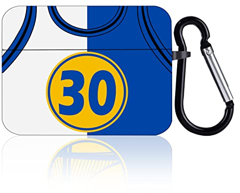 DiyGody Custodia Bello di Compatibile con Airpods PRO, Maglia da Basket di Design con Moschettone, Custodia Protettiva Airpods in TPU Morbido per Gli Appassionati di Basket & Sport [No.30]