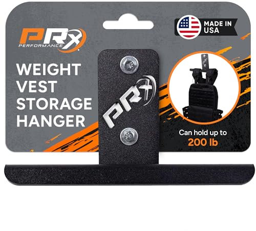 PRx Performance Weight Vest Storage Hanger USA Made Heavy Duty Steel Wall Mounted Tactical Gear Backpacks Body Armor Plate Carrier Vests Home Gym Accessories