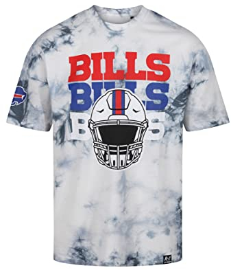 Recovered Buffalo Bills NFL Tie-Dye Relaxed Oversized T-Shirt Navy White - L