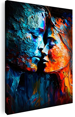 Artmazing | Der Kuss Bild | Designer Bilder | Coole Bilder | Bild & Leinwand | Leinwandbild XXL | Leinwand Hochformat | Coole Wandbilder Wohnzimmer | Kunstdruck Leinwand | Leinwand XXL | Bild Der Kuss