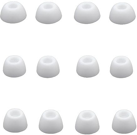 CYADCI White Earbud Tips 6 Pairs S/M/L Earbud Covers Rubber Replacement Earbud Tips Ear Bud Replacement Pieces Silicone Compatible with Samsung Galaxy Buds 2 Pro Headphones Fit in Charge Case