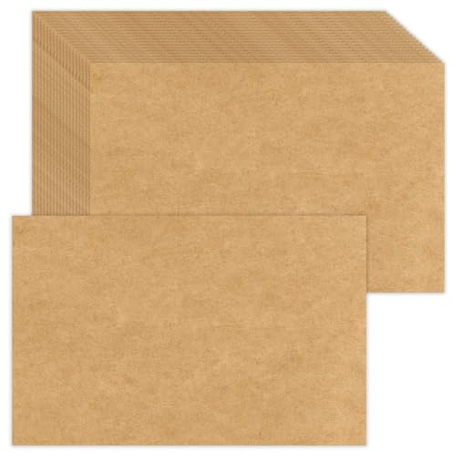 Blanko-Kraftkarton, 50 Stück, dickes Papier, 38,6 kg, Druckerpapier für eigene DIY-Einladungen, Notizen, Grußkarten, Tischkarten – Schreiben, Stempeln, Zeichnen, Malen, 5,5 x 8,5 cm