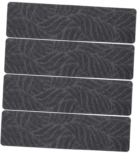 BESTonZON Waschbare Treppenstufen 4 Stück Antirutschmatte für Treppen treppen band selbstklebende Treppenschutzmatte Teppiche für Kinder Aufkleber rutschfeste Treppenstufen