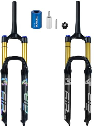 27.5 29 Zoll Mountain Front Gabel Federgabel Konischer Röhre 1-1/2 Magnesiumlegierung Fahrrad Luft Stoßdämpfer Vorderradgabel Federweg 160mm QR 9*100MM Schnellspanner ( Color : Gold manual , Size : 2