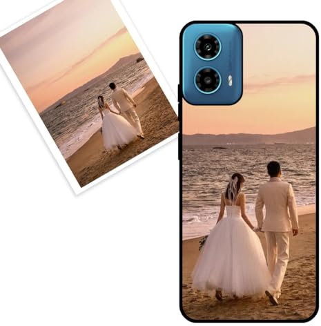 KARTXITAI Funda Personalizada Compatible con Motorola Moto G34 5G, Carcasa Personalizado con tu Foto o Texto Imagen, Protectora con Tacto Suave y Sedoso,Gel Flexible,Regalo Original -Negro