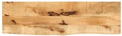 vidaXL Tischplatte 120x20x3,8 cm Baumkante Massivholz Raues Mangoholz