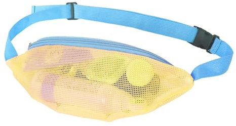 Netz-Strandtasche – Bauchtasche für Damen und Herren, Bauchtasche, verstellbare Riemen, modische Netz-Hüfttasche, Hüfttasche, Laufgürtel, Netz, Muscheltasche, Workout, Radfahren, Wandern,