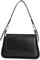 Feitoy Hobo Damen-Umhängetasche, Handtasche, Umhängetasche, Seitentaschen, Kuriertasche für Damen, Schwarz, Schwarz