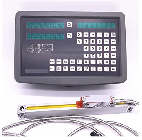 GCS900-2DB 2. Axis Fräsen Drehmaschine Digitalanzeige und 2 Stück 0-1000mm lineare Skala (kompletter Set mit Zubehör)