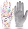 FINGER TEN Golfhandschuhe Damen Leder Linke Rechte Hand 1 Stück, Golf Handschuh Damen Extra Allwetter Griff 3D Performance Weicher Komfort (Bunt, S, Links)