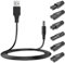 Tomedeks 5V USB Netzkabel Kabel,USB Adapter Set,Rasierer Ladegerät Ersatz-Netzteil-Ladegerät Rasierer-Ladekabel-Set,für Eine Vielzahl von Elektrischen Haarschneidern,Rasierern