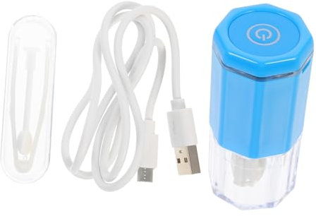 BEBEMOKO Electric Lens Cleaning Machine Rotary Electric Washer for Contact Lenses, Fully Automatic Eye Lens Cleaner in Dark Blue, Suitable for Invisible and Colored Soft Lenses