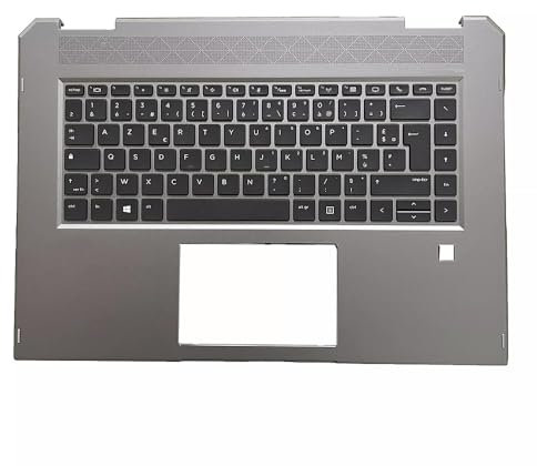 RTDPART Clavier Repose-Poignets Ordinateur Portable pour HP ZBook 15 Studio X360 G5 L34210-051 avec rétroéclairage Français FR Gris