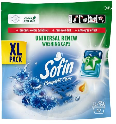 Sofin Color Protection 42 Wäschekapseln Tabs - UNIVERSAL RENEW CAPS - 42 Waschgänge - XL Pack