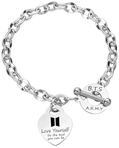 KSOIQPU BTS Merch Armband, Mädchenarmband mit Charms, bts merch armband für die Tochter, Geschenke für BTS-Fans