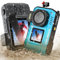 YISENCE Fotocamera digitale, fotocamera subacquea 8K, messa a fuoco automatica da 70 MP, fotocamera digitale WiFi, impermeabile, con scheda da 64 GB, Dual Screen Selfie da 2500 mAh, 16 X galleggiante