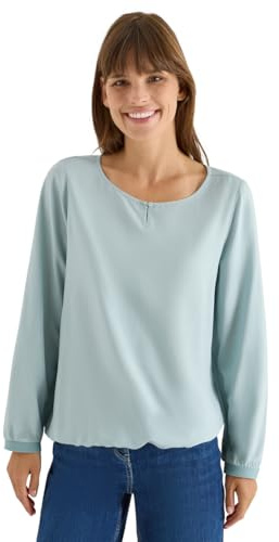 Cecil Bluse in Unifarbe Light Mint Blue XL