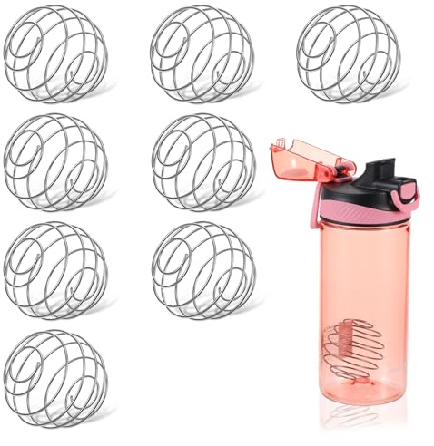 Classicseali 8 Stück Shaker Ball, Blender Bottle Kugel, 4.7cm | Shaker Bälle Edelstahl für Wasserflasche Milchpulverbecher, Flaschenmischer, Shake Kugel Metall für Blended Getränke