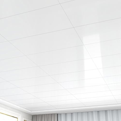 Deckenfliesen PVC,Dekoren Deckenpaneele,Deckenverkleidung Selbstklebend,AbgehäNgte Deckenplatten,Leichtgewichtig,Wasserdicht öLfest,FüR KüChe Schlafzimmer Badezimmer Wohnzimmer