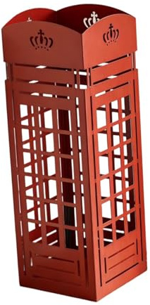 MagiDeal Porte-parapluies rouge en forme de cabine téléphonique, résistant et facile à, idéal pour la maison, l'entrée ou un hôtel.