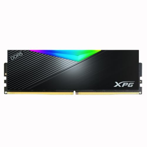 XPG D500G Lancer RGB DDR5 Memory，Black：64GB(32 * 2) 6000Mhz C30 | High-Speed DDR5 RAM, Intel XMP 3.0 & AMD EXPO, RGB Lighting, Heatsink